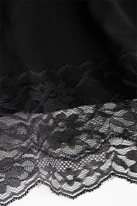 Bluzka M Top na ramiączkach zdobiony koronką nowa kole PROMOCJA czarny