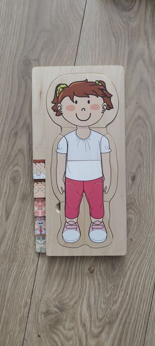 Puzzle edukacyjne, drewniane, ludzkie ciało