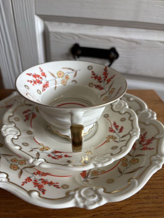 Filiżanka spodek trio porcelana Weimar