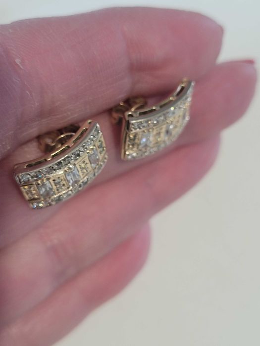 Zlote przepiekne kolczyki 585.