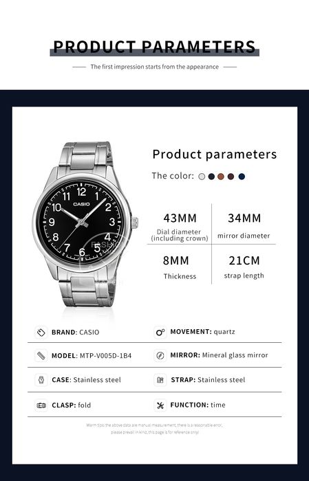 Наручний годинник Casio MTP-V005D-1B4