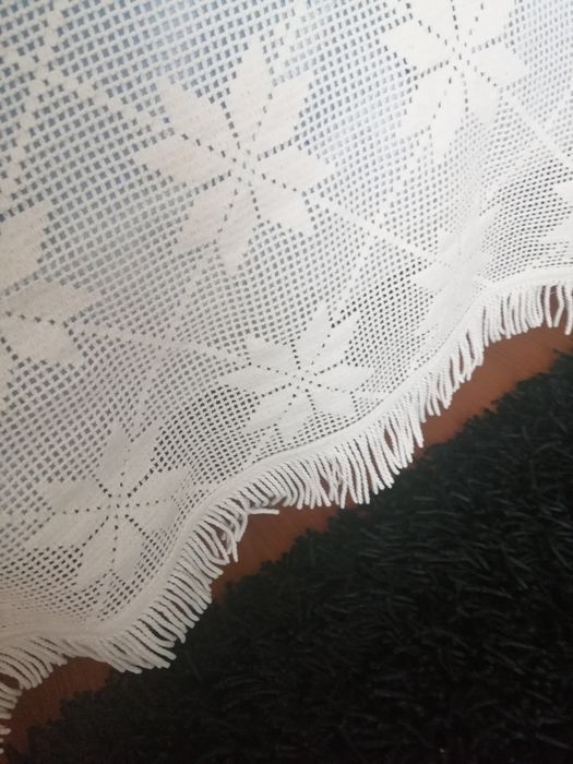 Colcha de renda, branca
