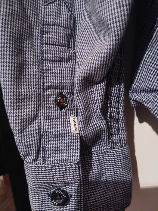 Koszula męska House Slim Fit w kratkę rozmiar M 100% bawełna