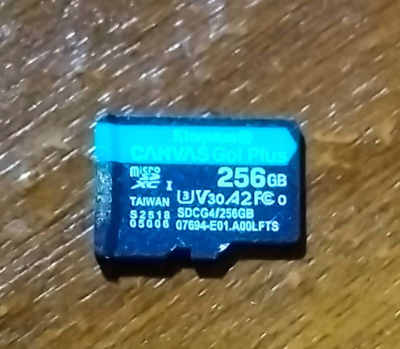 Карта памяти microSD 256GB Kingston Canvas Go! Plus (оригинал, быстрая)