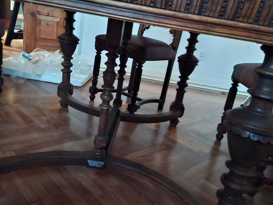 Stol Antyczny + 6 krzesel