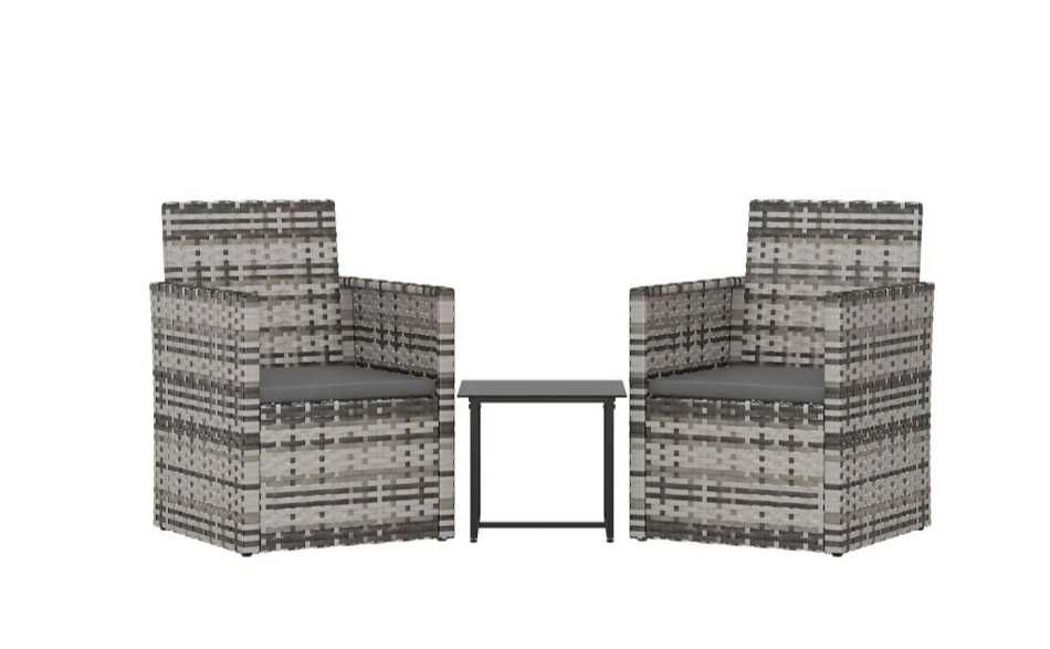 2 FOTELE RATTANOWE + STOLIK GRATIS Zestaw na balkon ogród 319191