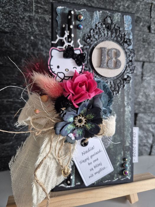 Kartka urodzinowa 18 Hello Kitty