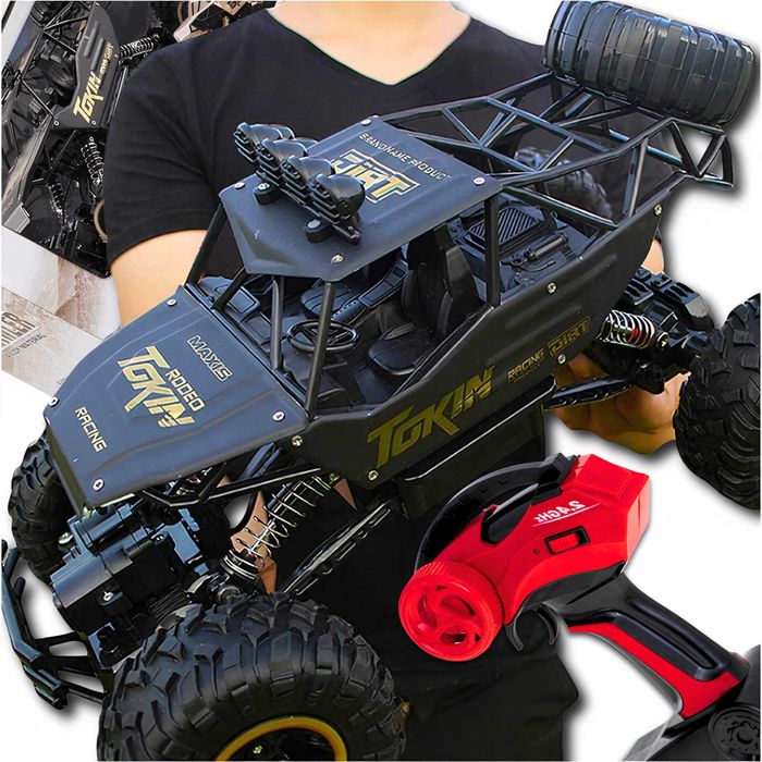 Duży Samochód Zdalnie Sterowany Auto Rc Metal Terenowy Napęd 4x4 1:12 Pilot