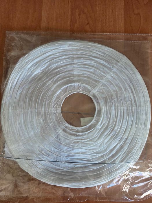 Lampion abażur biały