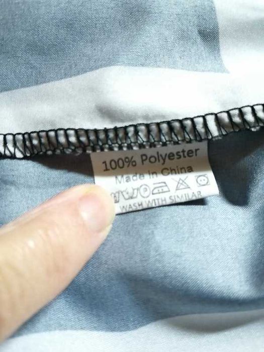 Vestido comprido, preto e branco, manga asa de morcego, poliéster, XL