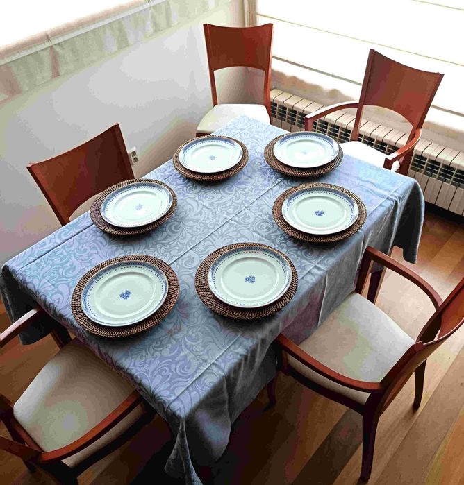 Prato marcador de Rattan natural ( 6 pratos)