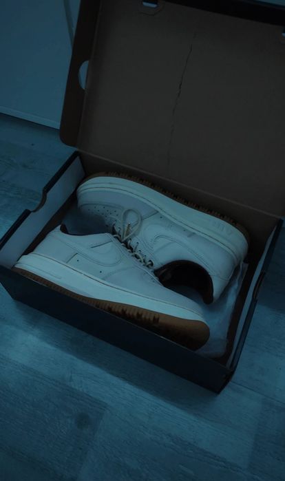 Beżowe buty Nike air force 1 luxe zimowe ocieplane