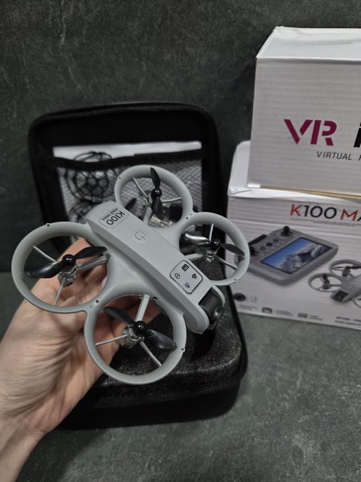 Дрон K100max з VR окулярами, міні дрон, дрон для початківців, дрон для дітей,дрон з камерою 8К, квадрокоптер