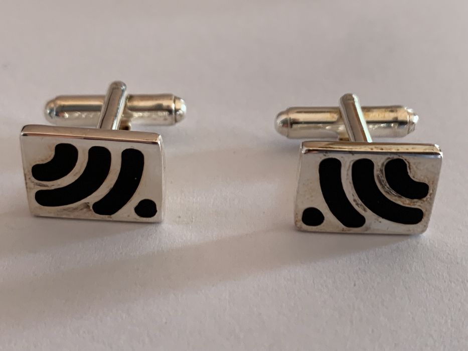 Super prezent! męskie Srebrne spinki do koszuli