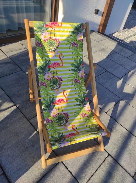 Leżak składany dla dziecka plażowy na plażę basen ogród