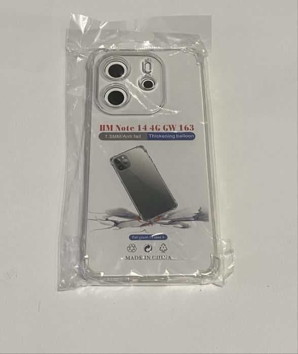 Чехол Xiaomi Redmi Note 14 4G Прозорий Протиударний