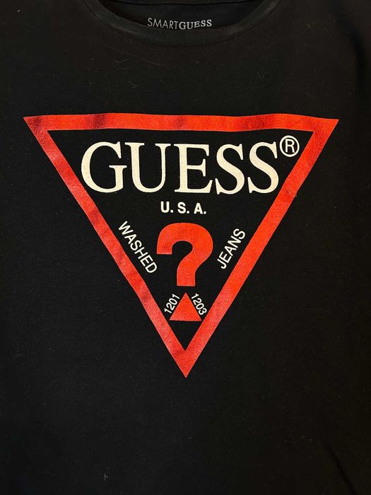 Bluzka damska guess czarna z logiem M