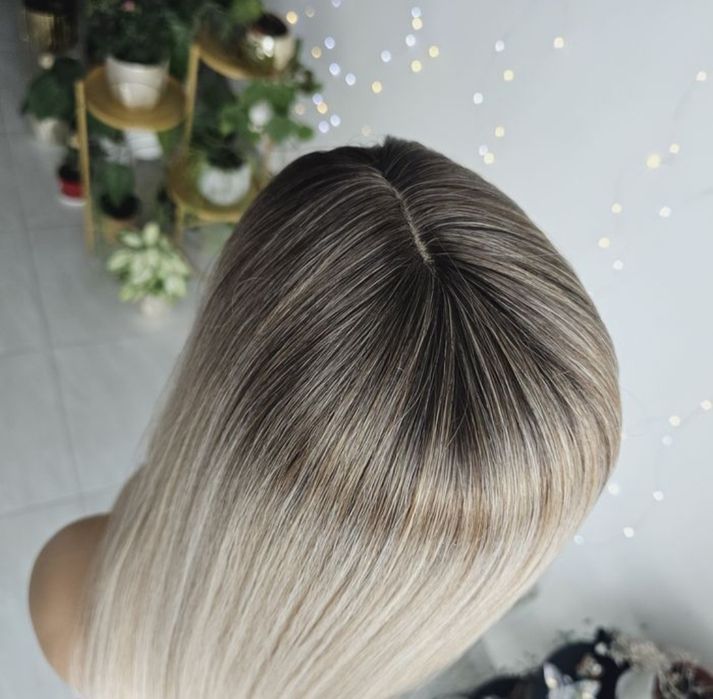 Topper tupet Wiola beżowy blond 3D z grzywką