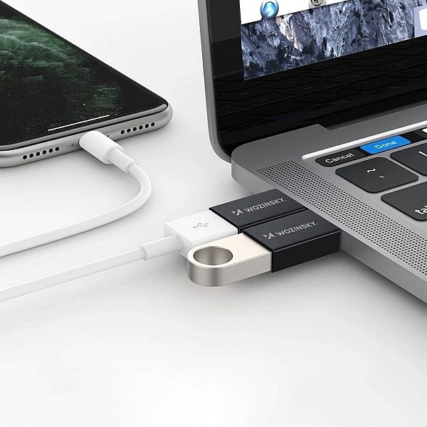 Adapter Wozinsky W10GY1S USB-C - USB-A 3.2/10Gb/s - czarny