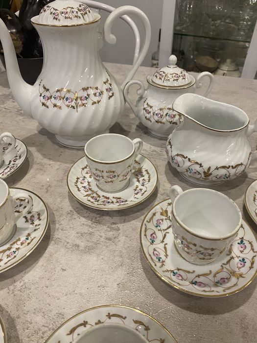 Serviço de café Vista Alegre Ema pintado à mão