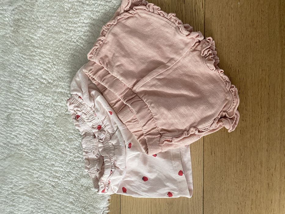 Bawełniane spodenki h&m r.68 w biedronki