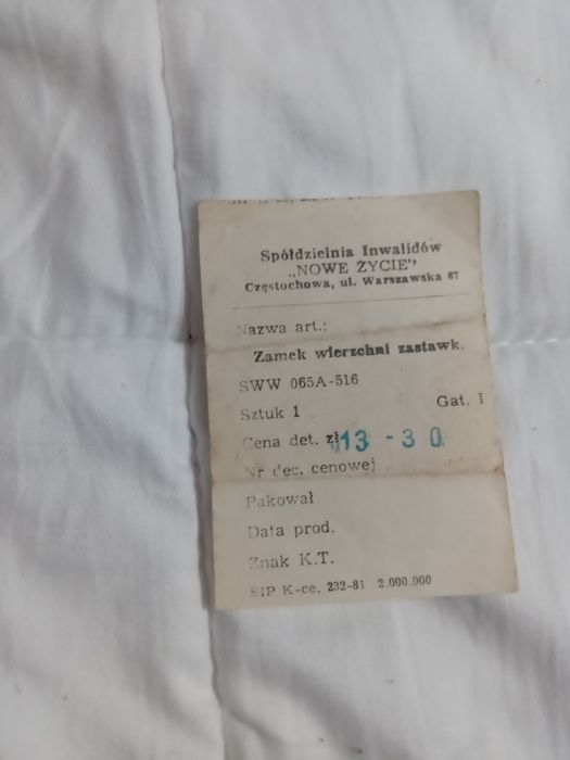 Etyka PRL zamek wierzchni