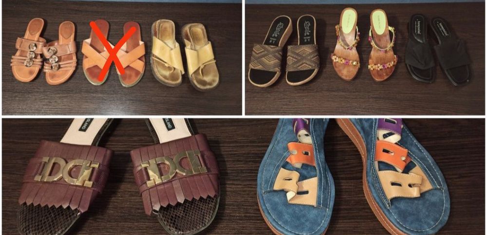 Шлепанцы шлепки босоножки летняя женская обувь кожаные