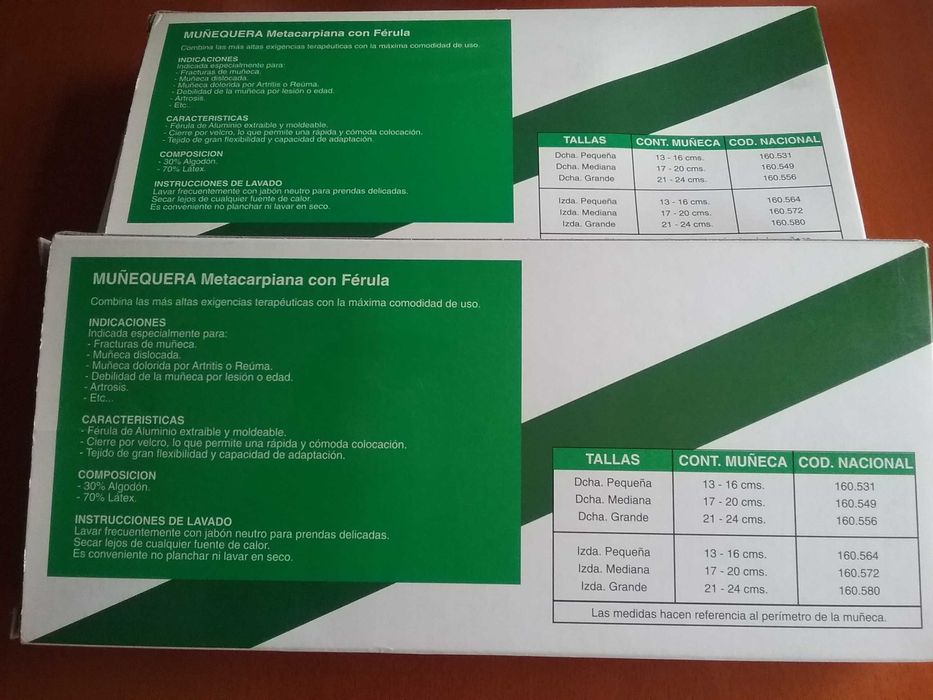 Cinta de pulso metacarpo com tala