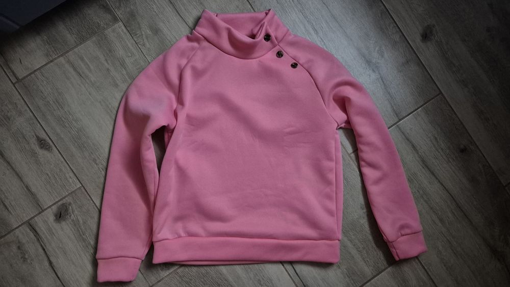 Bluza damska, jasny róż, ciepła, szeroka,elegancka,r. M