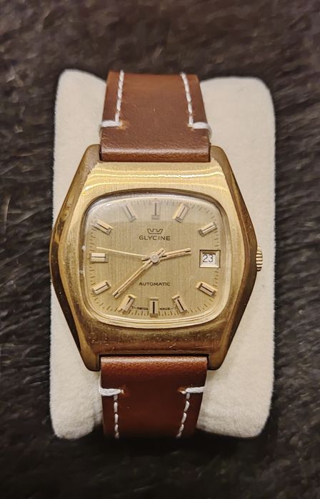 Glycine automatic 38mm. Sprawny i Pozlacany. zamiana na płyty winylowe