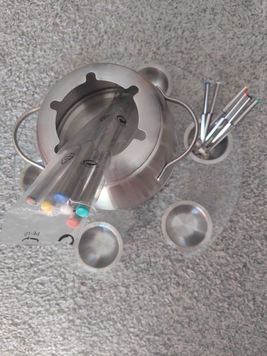 Fondue completo em Inox - com base giratória