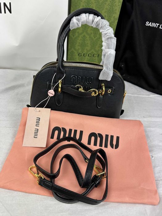 Torba nappa Aventure komplet Torebka damska Miu Miu czarna kuferek nowa HIT
