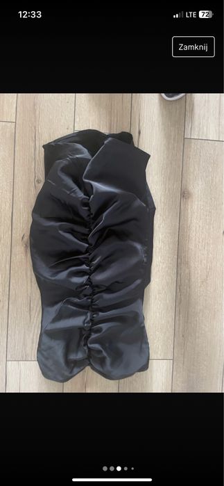 Mala czarna satynowa sukienka xs