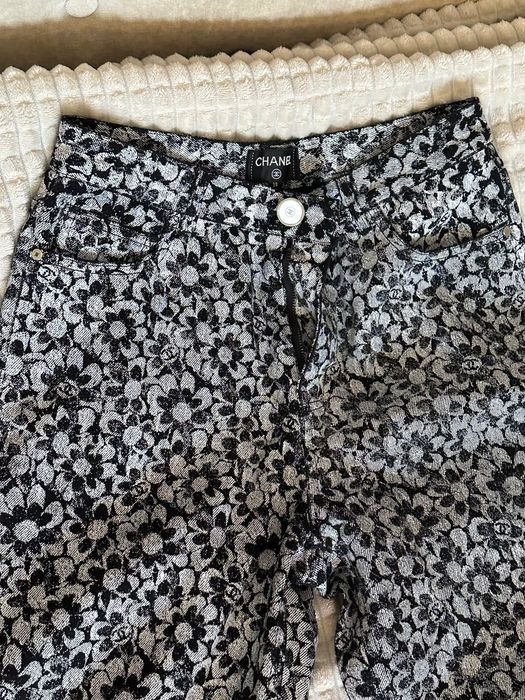 Chanel 24B Floral Jacquard Jeans – розмір 38 (FR)