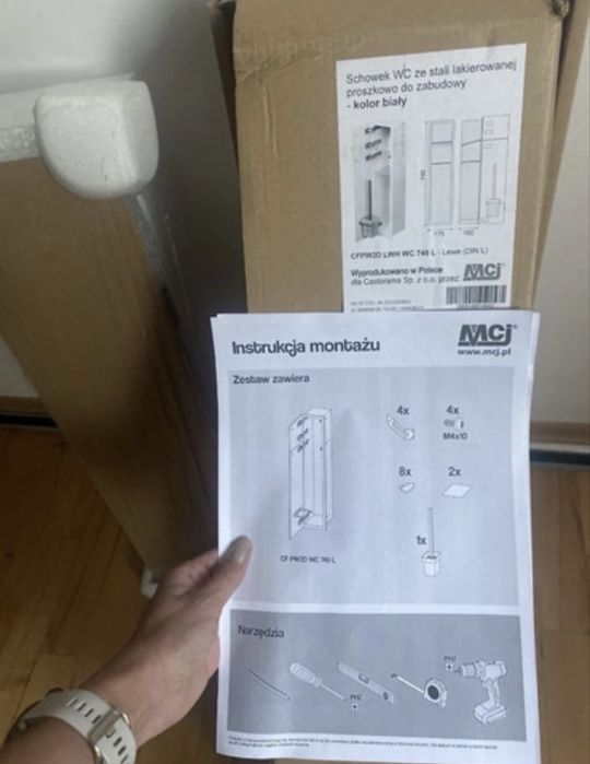 Schowek na wc do zabidowy