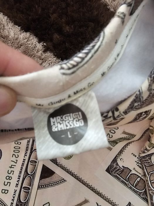 Nowa Bluza Męska L Money Dolar Allover Print Streetwear