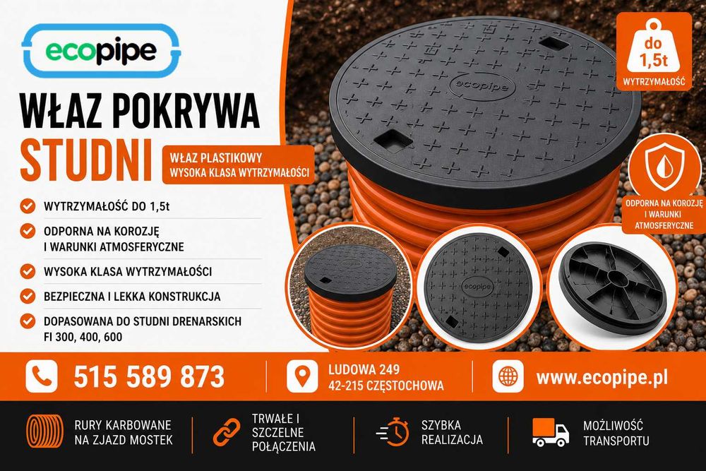 Pokrywa studni właz dekiel FI600