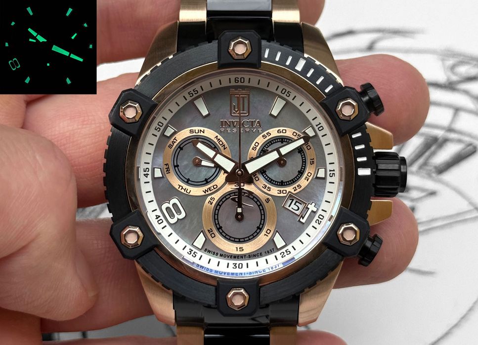 Годинник чоловічий Invicta 51285 Reserve Jason Taylor Imperix Limited Edition 43/99 50 мм 200 МТ