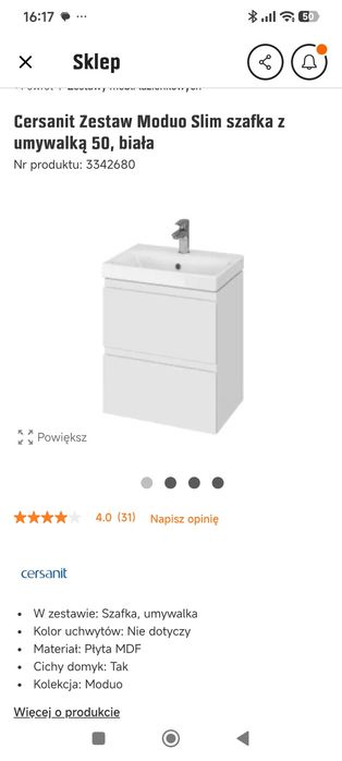 Zestaw szafka+umywalka