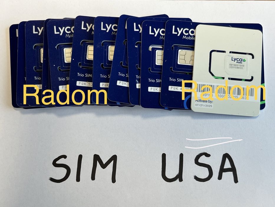 USA sim karta Lycamobile amerykański starter nowy