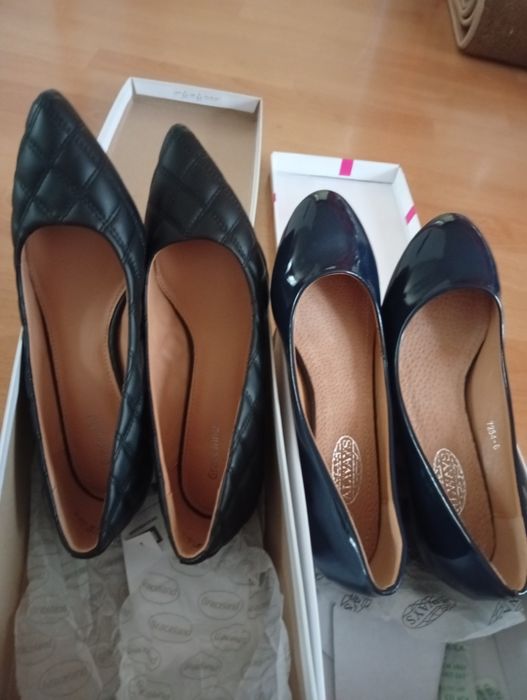 2 pary granatowe buty
