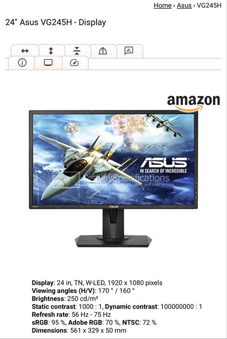 Monitor gaming asus 245h