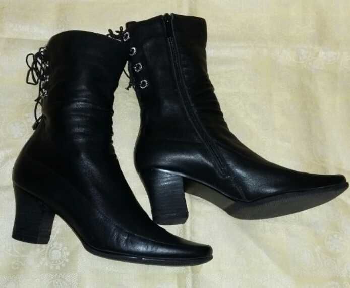 Демисезонные кожаные сапожки, ботинки