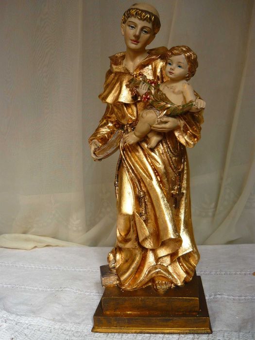 Santo António 32cm   Folha de ouro
