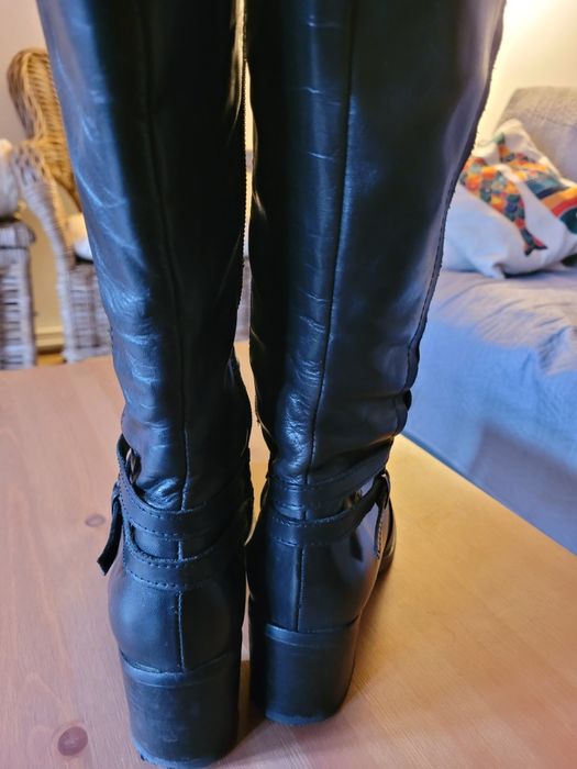 Skórzane kozaki Prima Moda