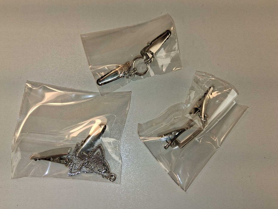 E069 Zestaw Eleganckie Klipsy Do Krawata Spinki Mankiet Męskie Dodatki