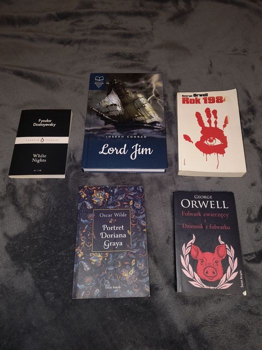 Klasyki literatury: Orwell (1984, Folwark), Wilde, Conrad + Dostojewski GRATIS