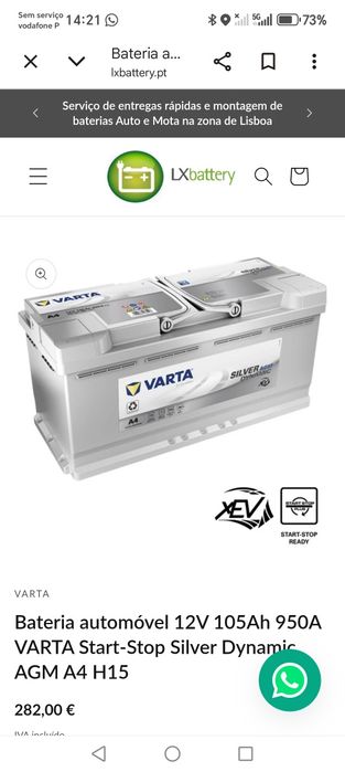 Baterias auto caravana e barcos
