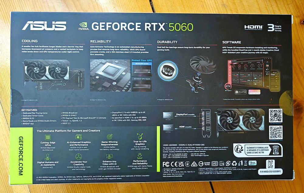Відеокарта ASUS RTX 5060 Dual 8GB (гарантія)