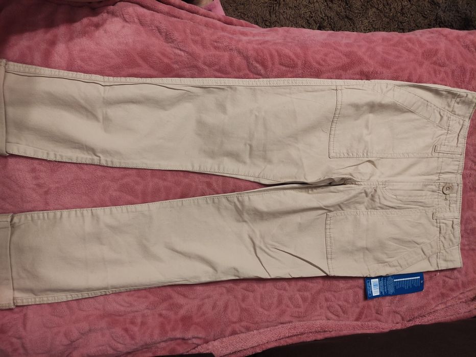 Spodnie chłopięce beżowe na lato, r 140